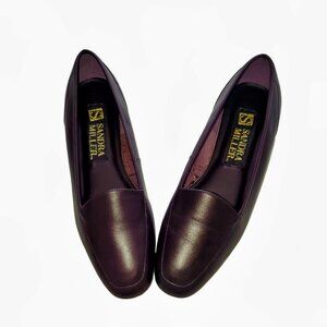 Sandra Miller Womens Vintage Slip On Flats Loafers Wine Color SZ 8.5 NWT